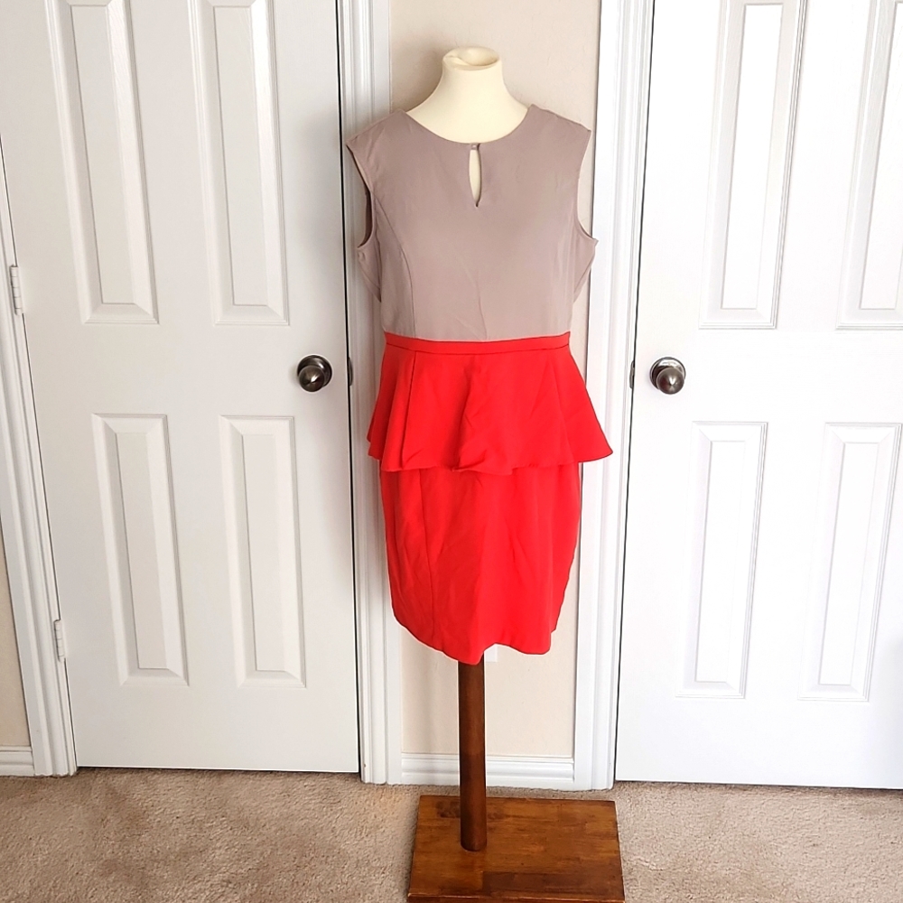 Color Block Peplum Dress